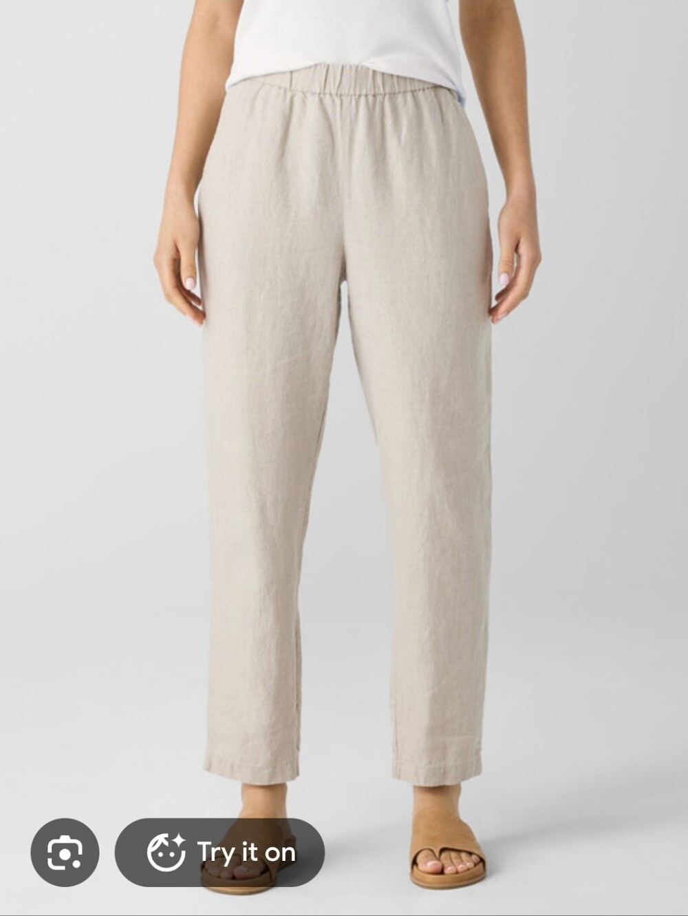 H&M Womens 100% Linen Pants Size Large